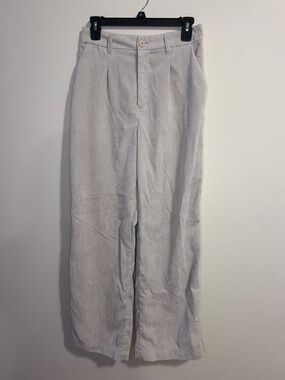 H&M Light Taupe Pinstripe Wide Leg Pants